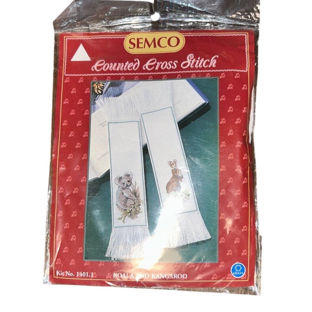 Semco Counted Cross Stitch Kit Australian‎ Animals Bookmarks Koala Kangaroo